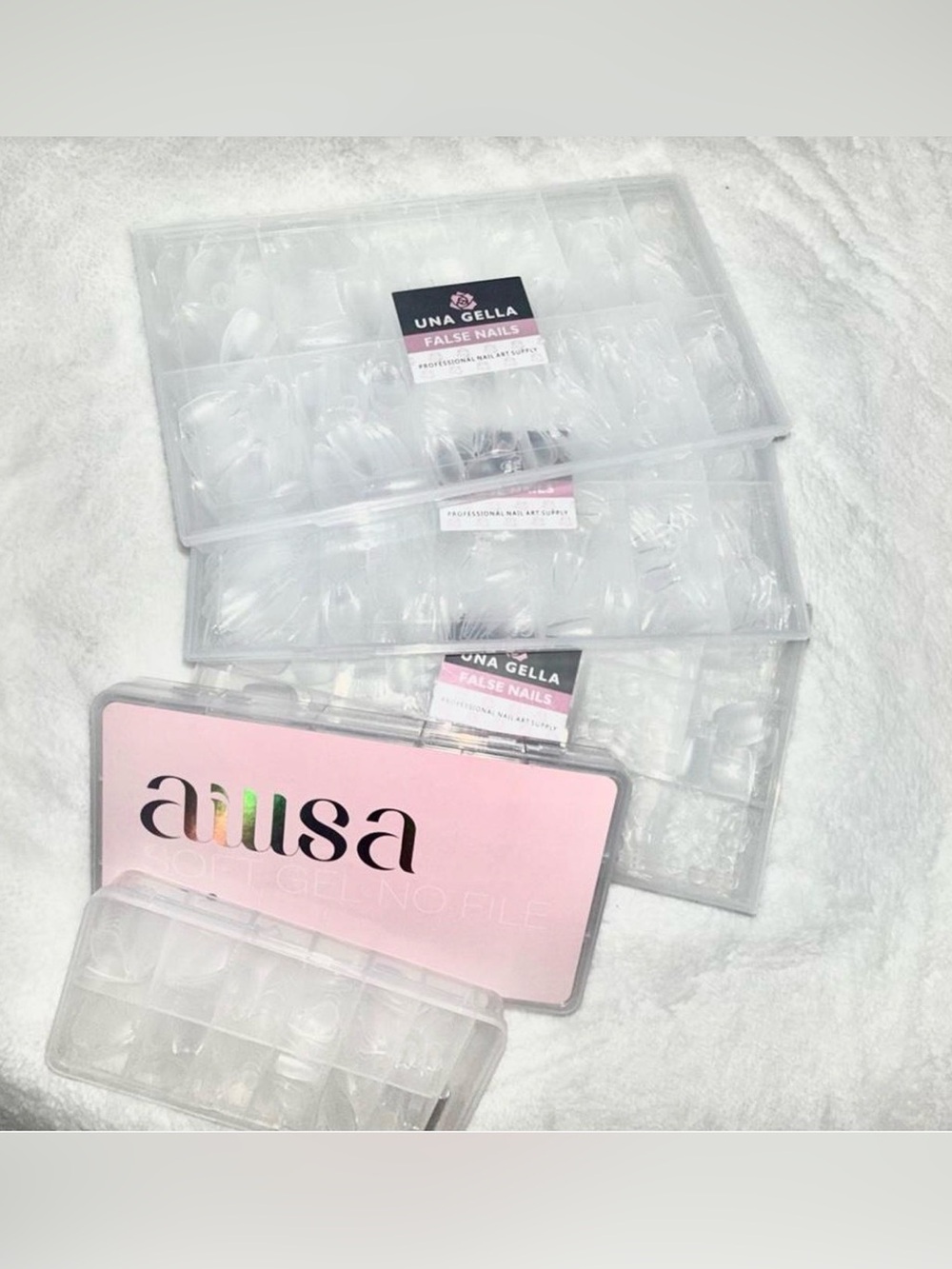 Una Gella & Aiusa Clear False Nails - Assorted Sizes